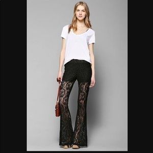 Urban Outfitters Slate Lace Flares NWOT